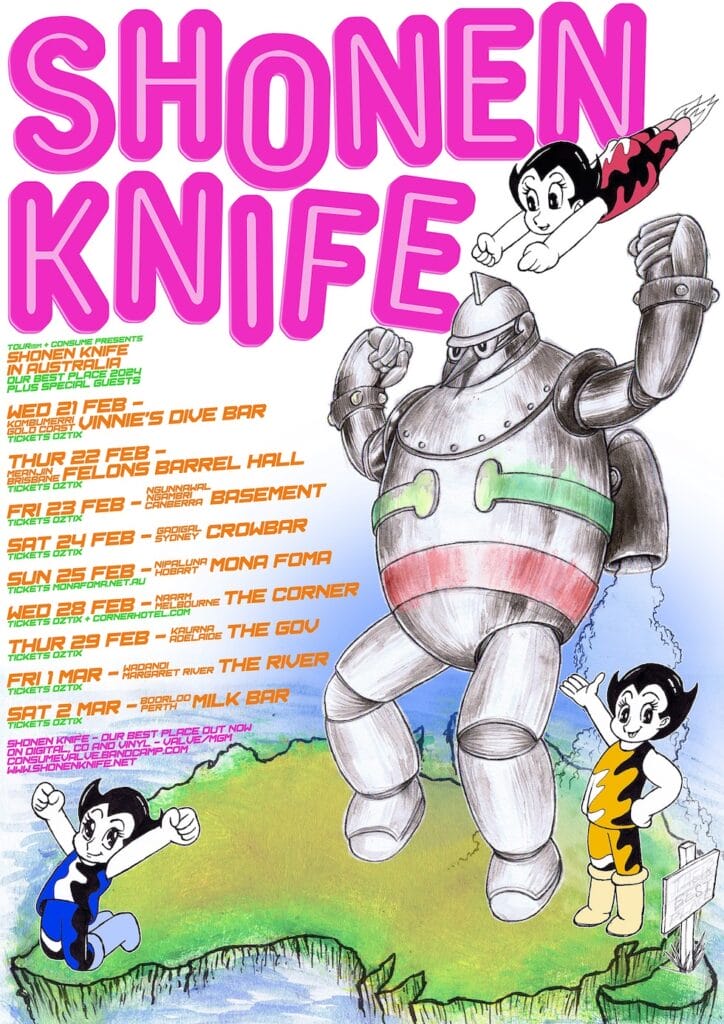 Shonen Knife 少年ナイフ Huddle no Trouble LP Shonen Knife - Minna Tanoshiku (Everybody Happy) LP – Cromulent